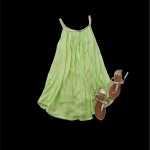 NOVEAUMONDE Greek Swing Dress/Coverup With Gold Rope Accents Size Large